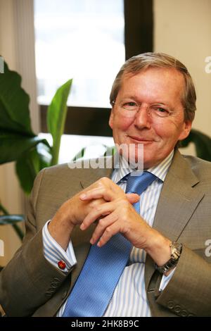ISTANBUL, TÜRKEI - 5. JUNI: Porträt des berühmten deutschen Geschäftsmannes Christoph Franz am 5. Juni 2009 in Istanbul, Türkei. Bis zum 1. Mai 2014 war er Vorstandsvorsitzender der Lufthansa. Stockfoto