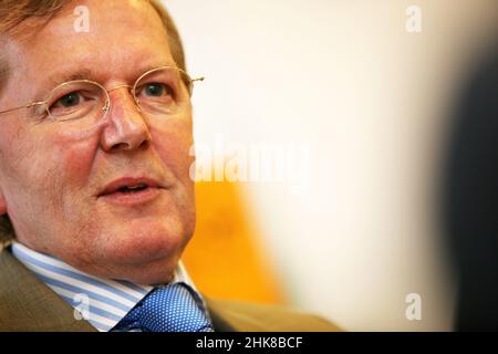 ISTANBUL, TÜRKEI - 5. JUNI: Porträt des berühmten deutschen Geschäftsmannes Christoph Franz am 5. Juni 2009 in Istanbul, Türkei. Bis zum 1. Mai 2014 war er Vorstandsvorsitzender der Lufthansa. Stockfoto