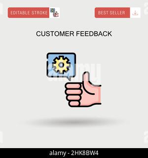 Einfaches Vektorsymbol für Kundenfeedback. Stock Vektor