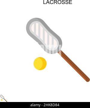 Lacrosse Simple Vector Icon. Illustration Symbol Design-Vorlage für Web mobile UI-Element. Stock Vektor