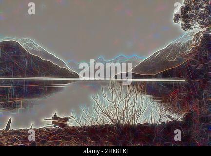 Inspiriert von Head of Lake Manapouri aus dem Beehive, Burton Brothers Studio, Fotostudio, 1889, Dunedin, Neu gestaltet von Artotop. Klassische Kunst neu erfunden mit einem modernen Twist. Design von warmen fröhlichen Leuchten der Helligkeit und Lichtstrahl Strahlkraft. Fotografie inspiriert von Surrealismus und Futurismus, umarmt dynamische Energie der modernen Technologie, Bewegung, Geschwindigkeit und Kultur zu revolutionieren Stockfoto