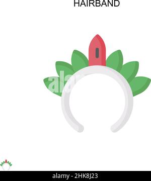 Haarband einfaches Vektor-Symbol. Illustration Symbol Design-Vorlage für Web mobile UI-Element. Stock Vektor