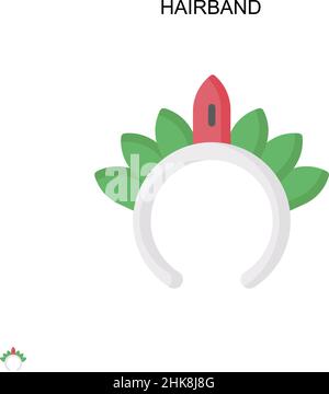 Haarband einfaches Vektor-Symbol. Illustration Symbol Design-Vorlage für Web mobile UI-Element. Stock Vektor