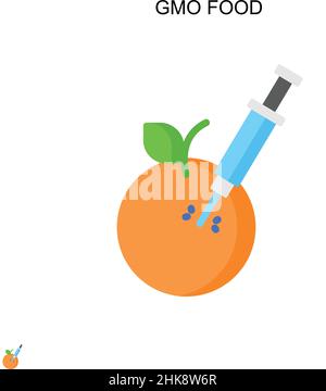 Einfaches Vektorsymbol für GVO-Lebensmittel. Illustration Symbol Design-Vorlage für Web mobile UI-Element. Stock Vektor