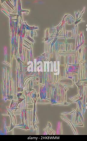 Inspiriert von View of a Street in Amsterdam, Niederlande, neu gestaltet von Artotop. Klassische Kunst neu erfunden mit einem modernen Twist. Design von warmen fröhlichen Leuchten der Helligkeit und Lichtstrahl Strahlkraft. Fotografie inspiriert von Surrealismus und Futurismus, umarmt dynamische Energie der modernen Technologie, Bewegung, Geschwindigkeit und Kultur zu revolutionieren Stockfoto
