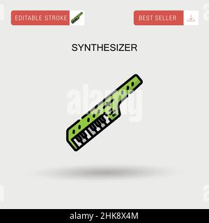 Synthesizer einfaches Vektorsymbol. Stock Vektor