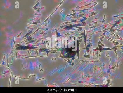 Inspiriert von Blick auf den Dam-Platz in Amsterdam, Niederlande mit einer Kutsche, von Artotop neu gestaltet. Klassische Kunst neu erfunden mit einem modernen Twist. Design von warmen fröhlichen Leuchten der Helligkeit und Lichtstrahl Strahlkraft. Fotografie inspiriert von Surrealismus und Futurismus, umarmt dynamische Energie der modernen Technologie, Bewegung, Geschwindigkeit und Kultur zu revolutionieren Stockfoto