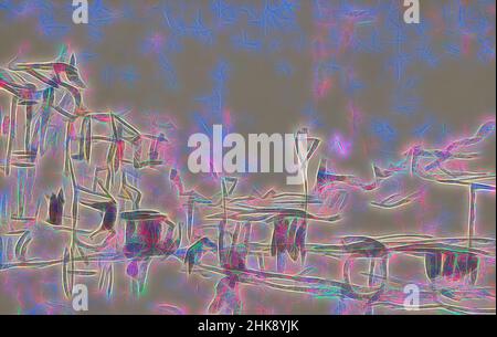 Inspiriert von View of the Rokin in Amsterdam, Niederlande, mit Straßenmachern, Reimagined by Artotop. Klassische Kunst neu erfunden mit einem modernen Twist. Design von warmen fröhlichen Leuchten der Helligkeit und Lichtstrahl Strahlkraft. Fotografie inspiriert von Surrealismus und Futurismus, umarmt dynamische Energie der modernen Technologie, Bewegung, Geschwindigkeit und Kultur zu revolutionieren Stockfoto