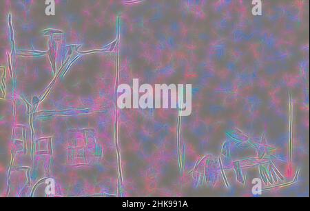 Inspiriert von View of a Street in Amsterdam, Niederlande, The Driehoekstraat, Reimagined by Artotop. Klassische Kunst neu erfunden mit einem modernen Twist. Design von warmen fröhlichen Leuchten der Helligkeit und Lichtstrahl Strahlkraft. Fotografie inspiriert von Surrealismus und Futurismus, umarmt dynamische Energie der modernen Technologie, Bewegung, Geschwindigkeit und Kultur zu revolutionieren Stockfoto