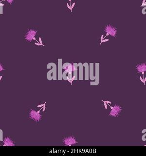 Süßes Nahtloses Muster aus Dandelion. Handgezeichneter Wiesenhintergrund. Wiederholte Textur im Doodle-Stil für Stoff, Geschenkpapier, Tapete, Gewebe. Vektor Stock Vektor