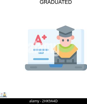 Einfaches Vektorsymbol mit Graduierung. Illustration Symbol Design-Vorlage für Web mobile UI-Element. Stock Vektor