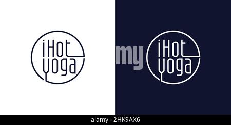 Schlichtes und modernes Yoga-Logo-Design Stock Vektor