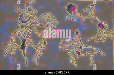 Inspiriert vom Militär sind Teil der Prozession zur Krönung von Zar Nikolaus II. Auch zwei Studien von Köpfen mit Kopfbedeckung. Militär auf dem Pferderücken. Moskau, neu erfunden von Artotop. Klassische Kunst neu erfunden mit einem modernen Twist. Design von warmen fröhlichen Leuchten der Helligkeit und Lichtstrahl Strahlkraft. Fotografie inspiriert von Surrealismus und Futurismus, umarmt dynamische Energie der modernen Technologie, Bewegung, Geschwindigkeit und Kultur zu revolutionieren Stockfoto