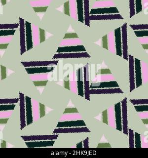 Nahtloses Tribal-Muster. Native handgezeichnete Ornament Hintergrund. Wiederholte Textur im Doodle-Stil für Stoff-Geschenkpapier, Tapete, Gewebe. Vektor Stock Vektor