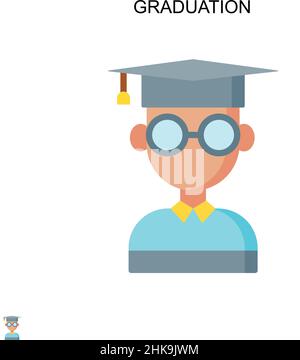Einfaches Vektorsymbol für Graduierung. Illustration Symbol Design-Vorlage für Web mobile UI-Element. Stock Vektor