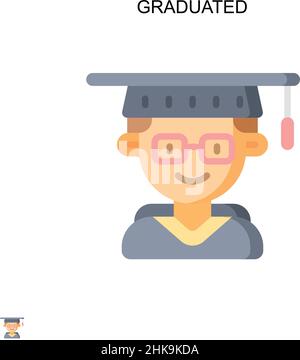 Einfaches Vektorsymbol mit Graduierung. Illustration Symbol Design-Vorlage für Web mobile UI-Element. Stock Vektor