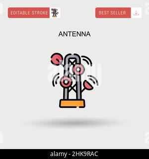 Symbol für einfachen Vektor der Antenne. Stock Vektor
