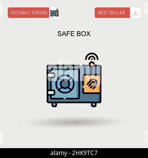 Safe Box einfaches Vektor-Symbol. Stock Vektor