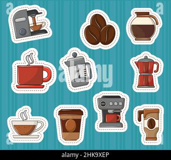 Symbole für Kaffeestecker Stock Vektor