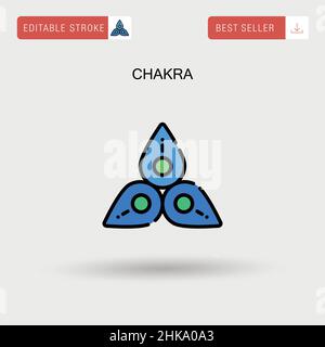 Einfaches Vektor-Symbol für Chakra. Stock Vektor