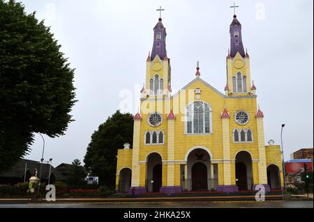 Die Kirche von San Francisco in Castro, Chile Stockfoto
