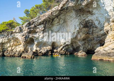 Gargano Nationalpark, Besuch der Höhlen, Vieste, Apulien, Italien, Europa Stockfoto