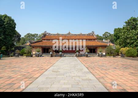 Minh Mang Imperial Tomb Complex am Perfume River, Hue, Provinz Thua Thien Hue, Zentralvietnam, Südostasien Stockfoto