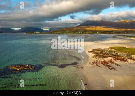 Seilebost Beach auf der Äußeren Hebridischen Insel Harris Stockfoto