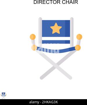 Director Stuhl einfaches Vektor-Symbol. Illustration Symbol Design-Vorlage für Web mobile UI-Element. Stock Vektor