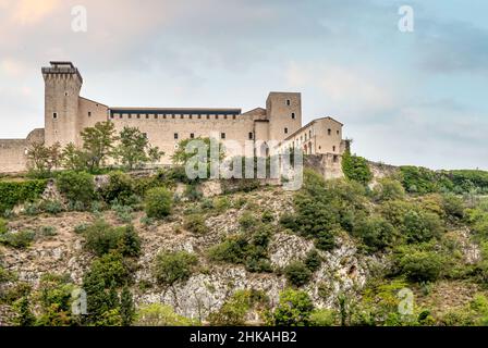 Rocca Albornoziana, Spoleto, Umbria, Italien Stockfoto