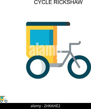 Einfaches Vektorsymbol für Rikscha-Zyklus. Illustration Symbol Design-Vorlage für Web mobile UI-Element. Stock Vektor