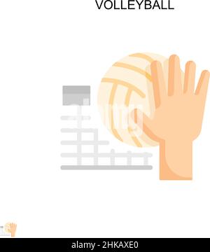Volleyball einfaches Vektorsymbol. Illustration Symbol Design-Vorlage für Web mobile UI-Element. Stock Vektor