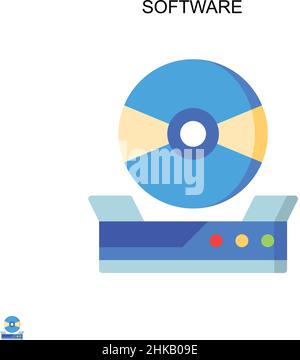 Einfaches Vektorsymbol der Software. Illustration Symbol Design-Vorlage für Web mobile UI-Element. Stock Vektor