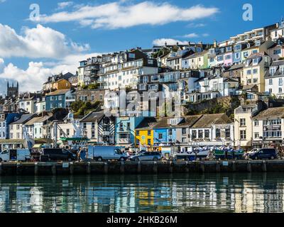 Ein sonniger Tag in Brixham im Süden von Devon. Stockfoto