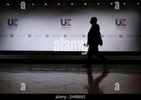 Ein Familienbild im Rahmen eines informellen Treffens der für Inneres zuständigen europäischen Minister in Lille, Frankreich. 03rd. Februar 2022. Kredit: ALEXANDROS MICHAILIDIS/Alamy Live Nachrichten Stockfoto