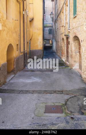 Altstadt, Blick, Dorf, Castelnuovo Berardenga, Toskana, Italien, Europa Stockfoto