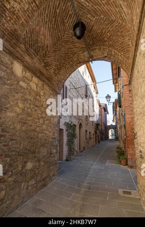 Altstadt, Blick, Dorf, Castelnuovo Berardenga, Toskana, Italien, Europa Stockfoto