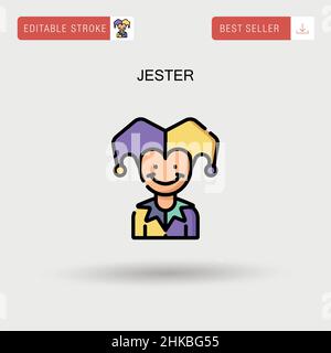 Einfaches Vektorsymbol „Jester“. Stock Vektor