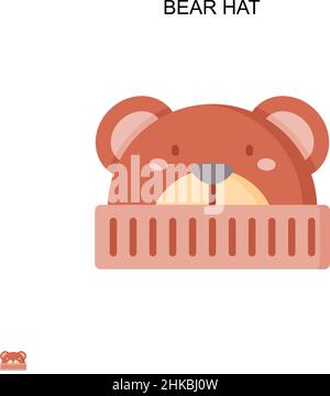 Bear hat einfaches Vektor-Symbol. Illustration Symbol Design-Vorlage für Web mobile UI-Element. Stock Vektor