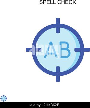 Rechtschreibprüfung einfaches Vektorsymbol. Illustration Symbol Design-Vorlage für Web mobile UI-Element. Stock Vektor