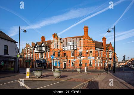 The Swan & Chequers Pub in Sandbach, Großbritannien Stockfoto