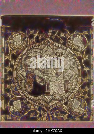 Inspiriert von Buntglasfenster mit der Anbetung Christi durch die drei Könige, Europa, c. 1875 - c. 1900, Albumendruck, Höhe 246 mm × Breite 213 mm, neu gestaltet von Artotop. Klassische Kunst neu erfunden mit einem modernen Twist. Design von warmen fröhlichen Leuchten der Helligkeit und Lichtstrahl Strahlkraft. Fotografie inspiriert von Surrealismus und Futurismus, umarmt dynamische Energie der modernen Technologie, Bewegung, Geschwindigkeit und Kultur zu revolutionieren Stockfoto