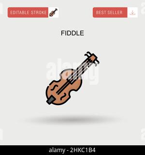 Einfaches Vektorsymbol „Fiddle“. Stock Vektor