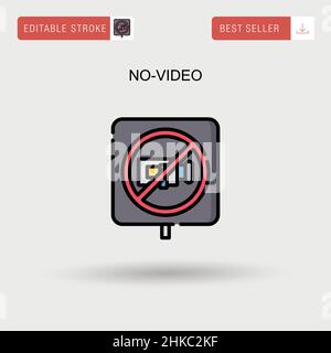 Einfaches Vektorsymbol ohne Video. Stock Vektor