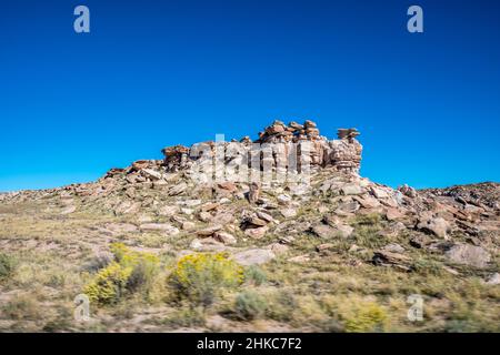 Die Blue Mesa Trail im Petrified Forest National Park, Arizona Stockfoto