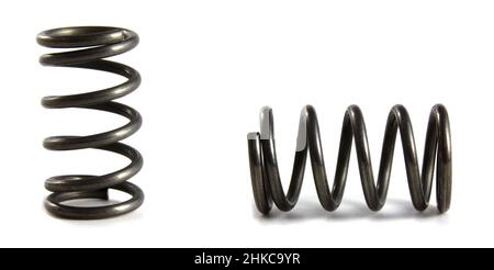 Feder Auto Reparatur Teil isoliert auf weißem Hintergrund. Stockfoto