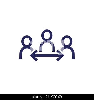 Mediator, Brokerage-Symbol auf Weiß Stock Vektor