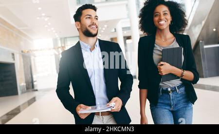 Die Geschäftswelt ist ständig in Bewegung Stockfoto