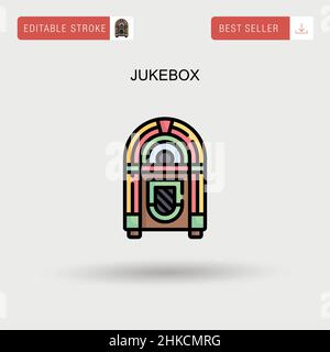 Jukebox einfaches Vektorsymbol. Stock Vektor