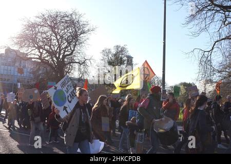 Protest gegen die Rebellion des Aussterbens in Southampton, Stadtzentrum Stockfoto